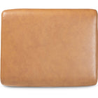 Baxton Studio Bianca Mid-Century Modern Walnut Brown Finished Wood and Tan Faux Leather Effect Ottoman