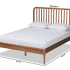 Baxton Studio Neilan Modern and Contemporary Walnut Brown Finished Wood Queen Size Platform Bed