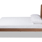 Baxton Studio Neilan Modern and Contemporary Walnut Brown Finished Wood Queen Size Platform Bed