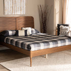 Baxton Studio Kassidy Classic and Traditional Walnut Brown Finished Wood Full Size Platform Bed