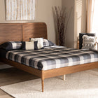 Baxton Studio Kassidy Classic and Traditional Walnut Brown Finished Wood King Size Platform Bed