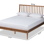 Baxton Studio Abel Classic and Traditional Transitional Walnut Brown Finished Wood King Size Platform Bed