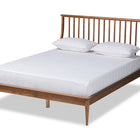 Baxton Studio Abel Classic and Traditional Transitional Walnut Brown Finished Wood King Size Platform Bed