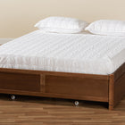 Baxton Studio Yara Modern and Contemporary Walnut Brown Finished Wood Full Size 4-Drawer Platform Storage Bed Frame