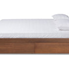 Baxton Studio Yara Modern and Contemporary Walnut Brown Finished Wood King Size 4-Drawer Platform Storage Bed Frame