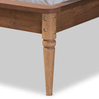 Baxton Studio Jamila Modern Transitional Walnut Brown Finished Wood and Synthetic Rattan Queen Size Platform Bed