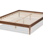Baxton Studio Tallis Classic and Traditional Walnut Brown Finished Wood Queen Size Bed Frame