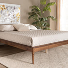 Baxton Studio Tallis Classic and Traditional Walnut Brown Finished Wood Queen Size Bed Frame