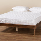 Baxton Studio Tallis Classic and Traditional Walnut Brown Finished Wood Queen Size Bed Frame