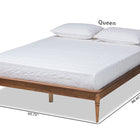 Baxton Studio Tallis Classic and Traditional Walnut Brown Finished Wood Queen Size Bed Frame