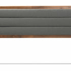 Baxton Studio Dexter Modern and Contemporary Dark Grey Fabric Upholstered and Walnut Brown Finished Wood King Size Headboard