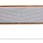 Baxton Studio Iden Modern and Contemporary Light Grey Fabric Upholstered and Walnut Brown Finished Wood King Size Headboard