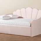 Baxton Studio Timila Modern and Contemporary Light Pink Velvet Fabric Upholstered Queen Size Daybed