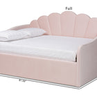 Baxton Studio Timila Modern and Contemporary Light Pink Velvet Fabric Upholstered Queen Size Daybed