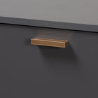 Baxton Studio Kelson Modern and Contemporary Dark Grey and Gold Finished Wood 3-Door Shoe Cabinet