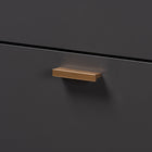 Baxton Studio Kelson Modern and Contemporary Dark Grey and Gold Finished Wood 5-Drawer Chest