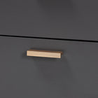 Baxton Studio Kelson Modern and Contemporary Dark Grey and Gold Finished Wood 2-Drawer Nightstand