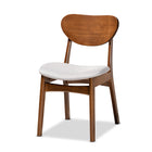Baxton Studio Katya Mid-Century Modern Grey Fabric Upholstered and Walnut Brown Finished Wood 5-Piece Dining Set