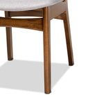 Baxton Studio Katya Mid-Century Modern Grey Fabric Upholstered and Walnut Brown Finished Wood 5-Piece Dining Set