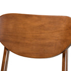 Baxton Studio Katya Mid-Century Modern Grey Fabric Upholstered and Walnut Brown Finished Wood 2-Piece Dining Chair Set