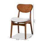 Baxton Studio Katya Mid-Century Modern Grey Fabric Upholstered and Walnut Brown Finished Wood 2-Piece Dining Chair Set