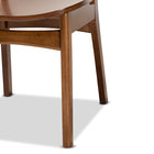 Baxton Studio Katya Mid-Century Modern Walnut Brown Finished Wood 2-Piece Dining Chair Set