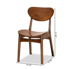 Baxton Studio Katya Mid-Century Modern Walnut Brown Finished Wood 2-Piece Dining Chair Set