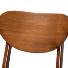 Baxton Studio Katya Mid-Century Modern Sand Fabric Upholstered and Walnut Brown Finished Wood 2-Piece Counter Stool Set