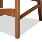 Baxton Studio Katya Mid-Century Modern Walnut Brown Finished Wood 2-Piece Counter Stool Set
