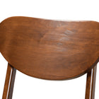 Baxton Studio Katya Mid-Century Modern Grey Fabric Upholstered and Walnut Brown Finished Wood 2-Piece Bar Stool Set