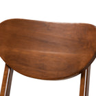 Baxton Studio Katya Mid-Century Modern Sand Fabric Upholstered and Walnut Brown Finished Wood 2-Piece Bar Stool Set