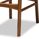Baxton Studio Katya Mid-Century Modern Walnut Brown Finished Wood 2-Piece Bar Stool Set