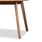 Baxton Studio Maila Mid-Century Modern Transitional Walnut Brown Finished Wood Dining Table