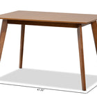 Baxton Studio Maila Mid-Century Modern Transitional Walnut Brown Finished Wood Dining Table