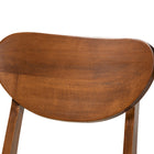 Baxton Studio Damara Mid-Century Modern Grey Fabric Upholstered and Walnut Brown Finished Wood 2-Piece Dining Chair Set