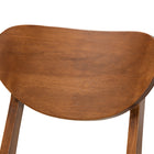 Baxton Studio Damara Mid-Century Modern Sand Fabric Upholstered and Walnut Brown Finished Wood 2-Piece Dining Chair Set