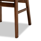 Baxton Studio Euclid Mid-Century Modern Grey Fabric Upholstered and Walnut Brown Finished Wood 5-Piece Dining Set