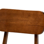 Baxton Studio Euclid Mid-Century Modern Grey Fabric Upholstered and Walnut Brown Finished Wood 2-Piece Dining Chair Set