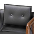 Baxton Studio Marcena Mid-Century Modern Grey Imitation Leather Upholstered and Walnut Brown Finished Wood 2-Piece Dining Chair Set