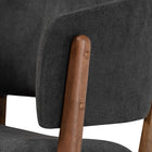 Baxton Studio Baron Mid-Century Modern Dark Grey Fabric Upholstered and Walnut Brown Finished Wood 2-Piece Living Room Accent Chair Set