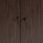 Baxton Studio Rossin Modern and Contemporary Dark Brown Finished Wood 2-Door Entryway Shoe Storage Cabinet with Bottom Shelf