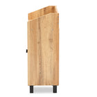 Baxton Studio Rossin Modern and Contemporary Oak Brown Finished Wood 2-Door Entryway Shoe Storage Cabinet with Top Shelf