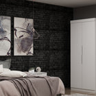 Manhattan Comfort Mulberry Contemporary Modern 2-Piece Wardrobe Closet in White