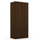 Manhattan Comfort Mulberry Contemporary Modern 2-Piece Wardrobe Closet in Chestnut Brown