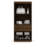 Manhattan Comfort Mulberry Contemporary Modern 2-Piece Wardrobe Closet in Chestnut Brown