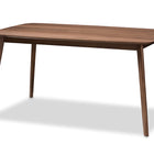 Baxton Studio Danton Mid-Century Modern Grey Fabric Upholstered and Walnut Brown Finished Wood 5-Piece Dining Set