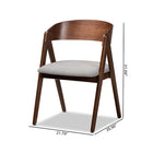 Baxton Studio Danton Mid-Century Modern Grey Fabric Upholstered and Walnut Brown Finished Wood 2-Piece Dining Chair Set