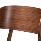 Baxton Studio Alston Mid-Century Modern Grey Fabric Upholstered and Walnut Brown Finished Wood 2-Piece Dining Chair Set