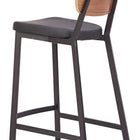 Zuo Ardenne Counter Stool (Set of 2) Black & Brown