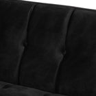 Baxton Studio Ambra Glam and Luxe Black Velvet Upholstered and Button Tufted Sofa with Gold-Tone Frame